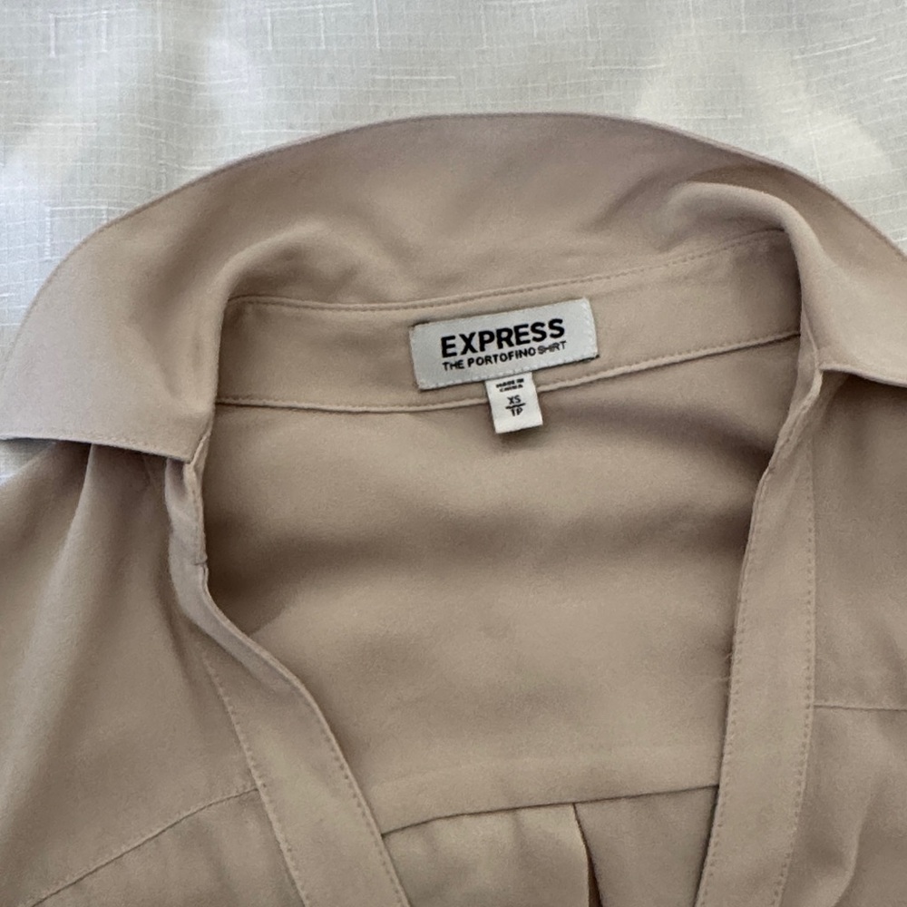 Express Light Tan Portofino Blouse